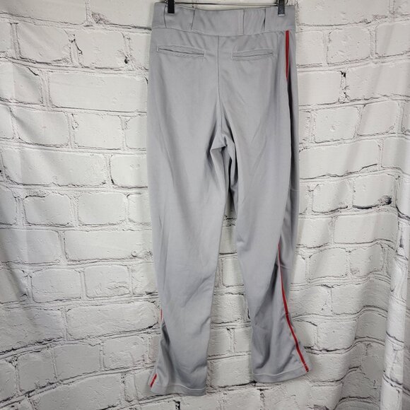 CHAMPRO Standard Womens Medium Open Bottom Baseball Pants Uniform Grey Red - Picture 5 of 5